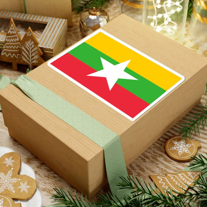 Flag of Myanmar (Myanmar) STICKER Vinyl Kiss-Cut Decal - The Sticker Space