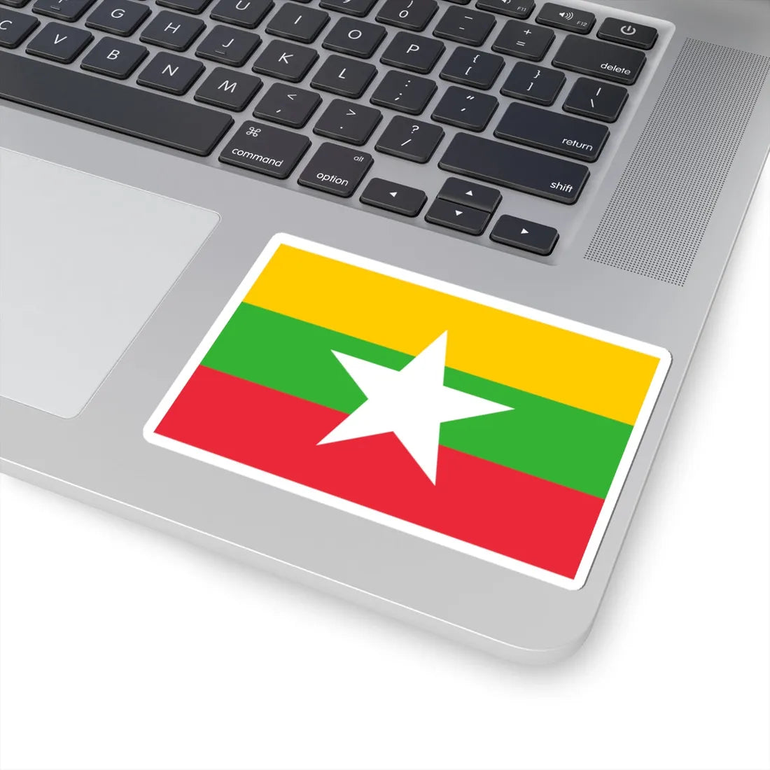 Flag of Myanmar (Myanmar) STICKER Vinyl Kiss-Cut Decal - The Sticker Space