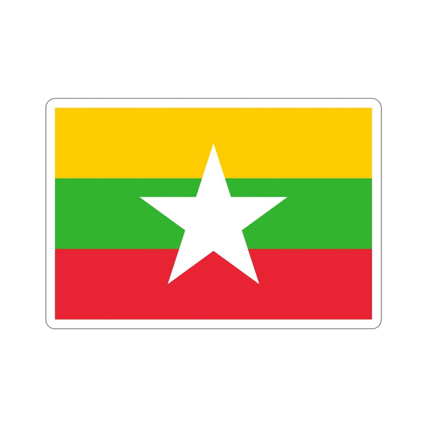 Flag of Myanmar STICKER Vinyl Die-Cut Decal-4 Inch-The Sticker Space