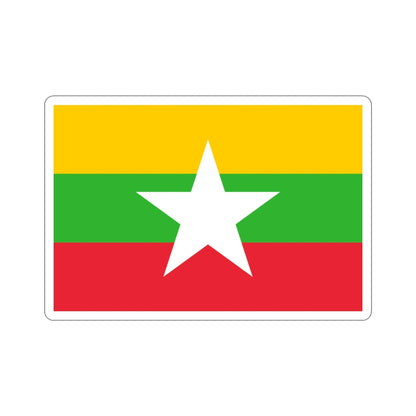 Flag of Myanmar STICKER Vinyl Die-Cut Decal-4 Inch-The Sticker Space