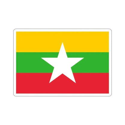 Flag of Myanmar STICKER Vinyl Die-Cut Decal 4 Inch - The Sticker Space