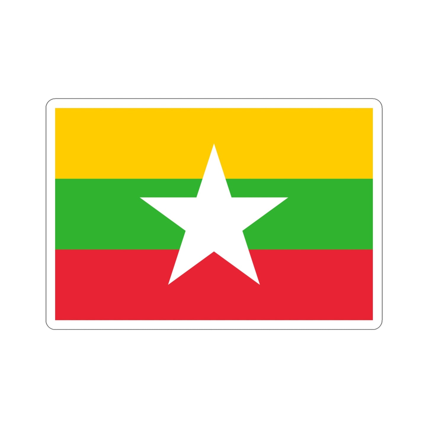 Flag of Myanmar STICKER Vinyl Die-Cut Decal-5 Inch-The Sticker Space