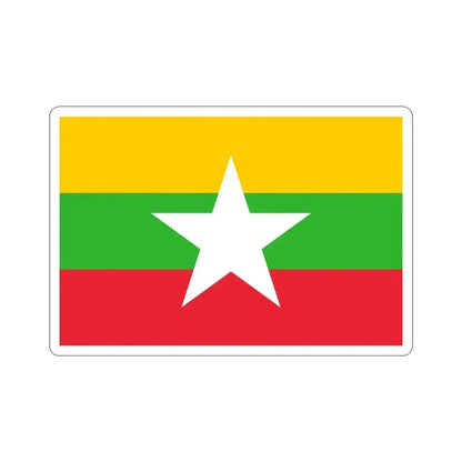 Flag of Myanmar STICKER Vinyl Die-Cut Decal 5 Inch - The Sticker Space