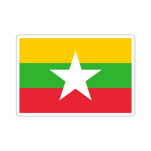 Flag of Myanmar STICKER Vinyl Die-Cut Decal-6 Inch-The Sticker Space