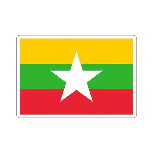 Flag of Myanmar STICKER Vinyl Die-Cut Decal 6 Inch - The Sticker Space