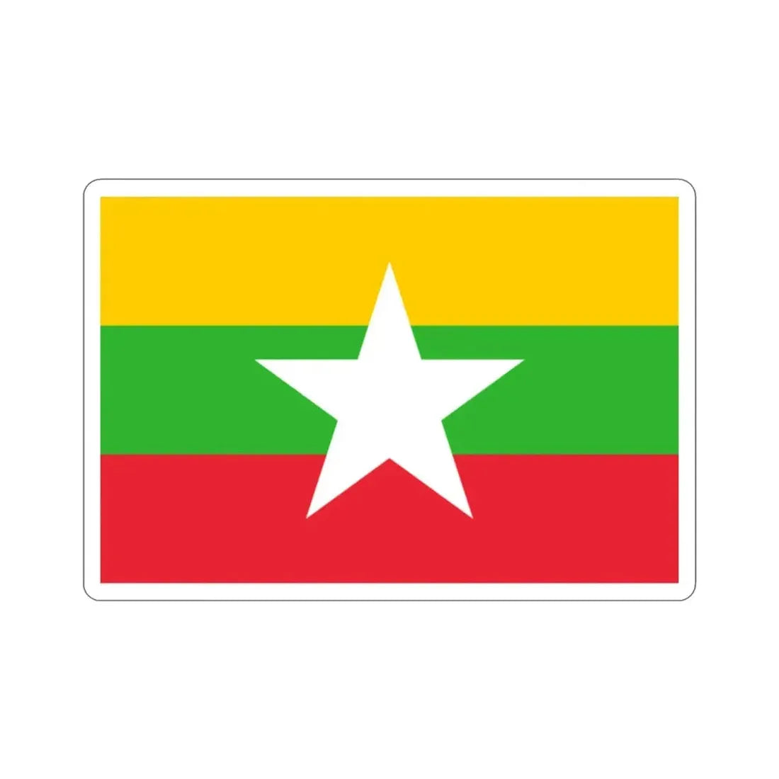 Flag of Myanmar STICKER Vinyl Die-Cut Decal - The Sticker Space