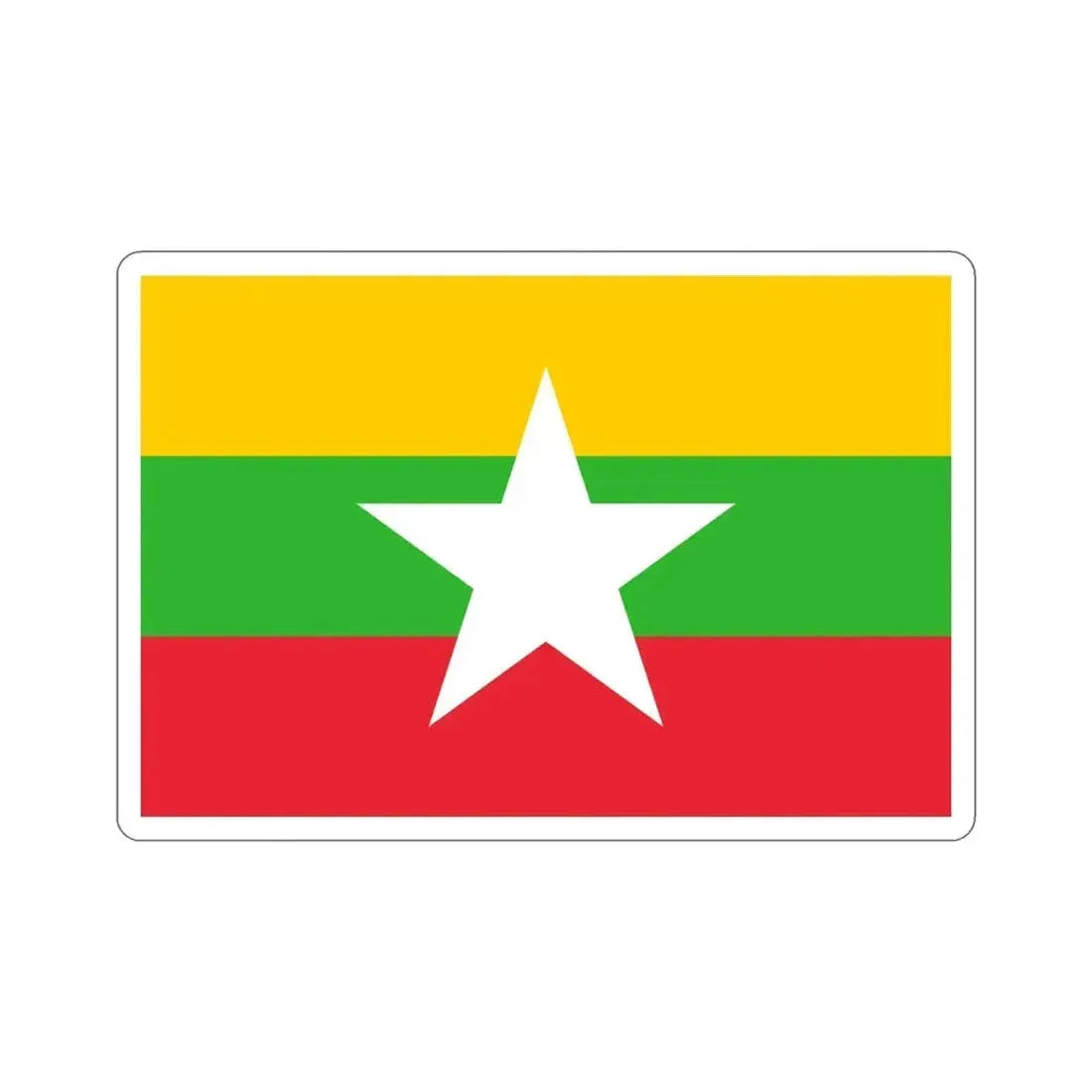Flag of Myanmar STICKER Vinyl Die-Cut Decal - The Sticker Space
