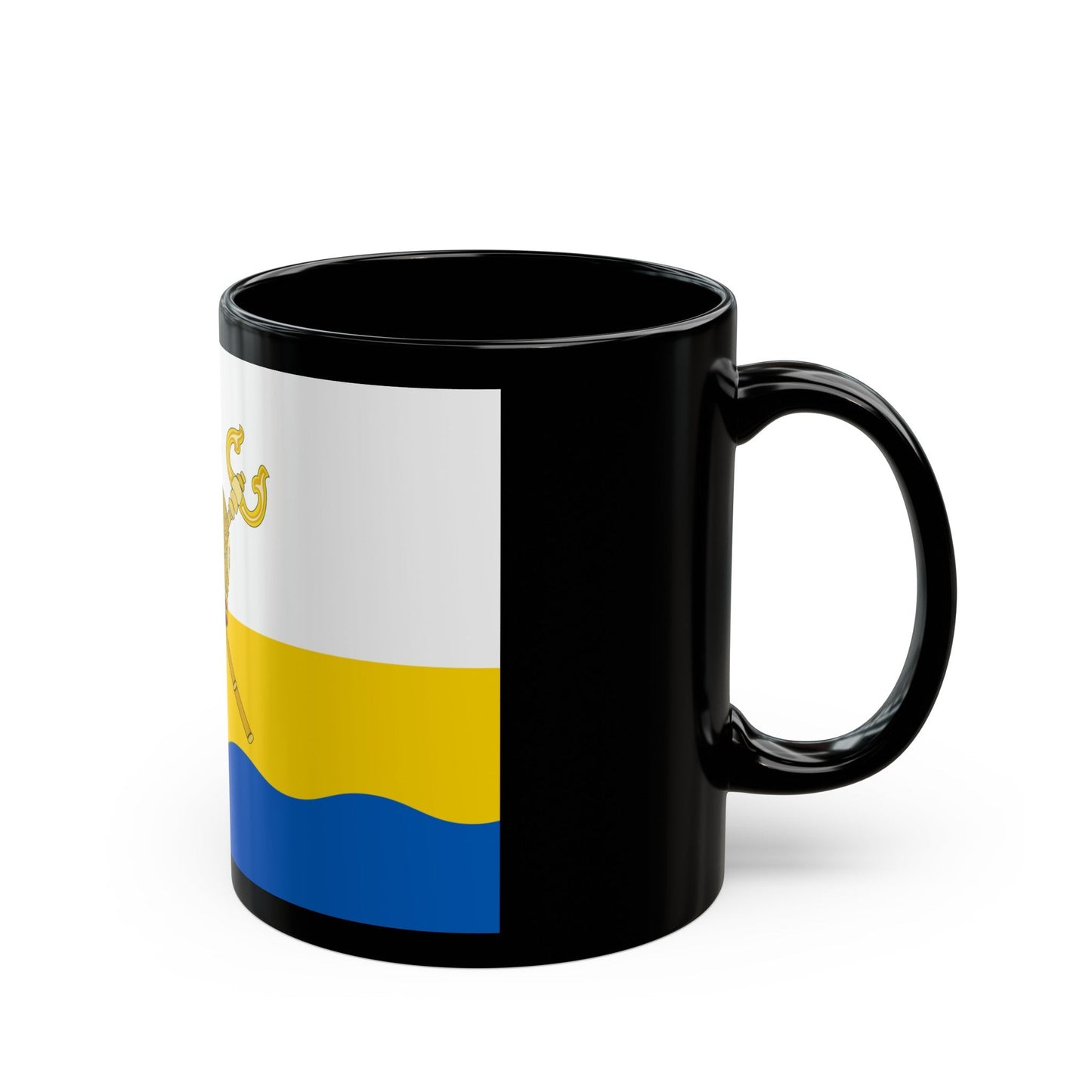 Flag of Mykolaiv Oblast Ukraine - Black Coffee Mug-The Sticker Space