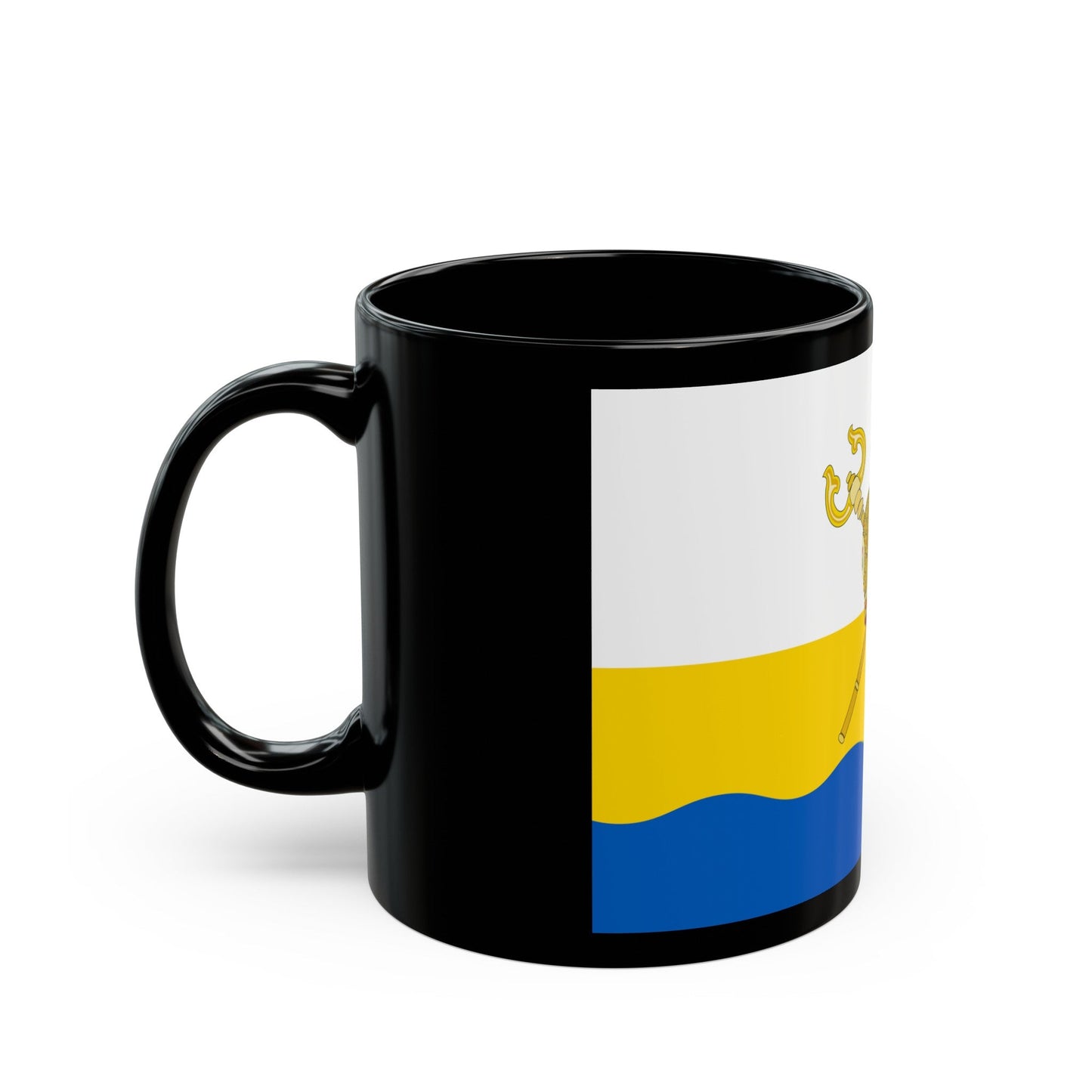 Flag of Mykolaiv Oblast Ukraine - Black Coffee Mug-The Sticker Space