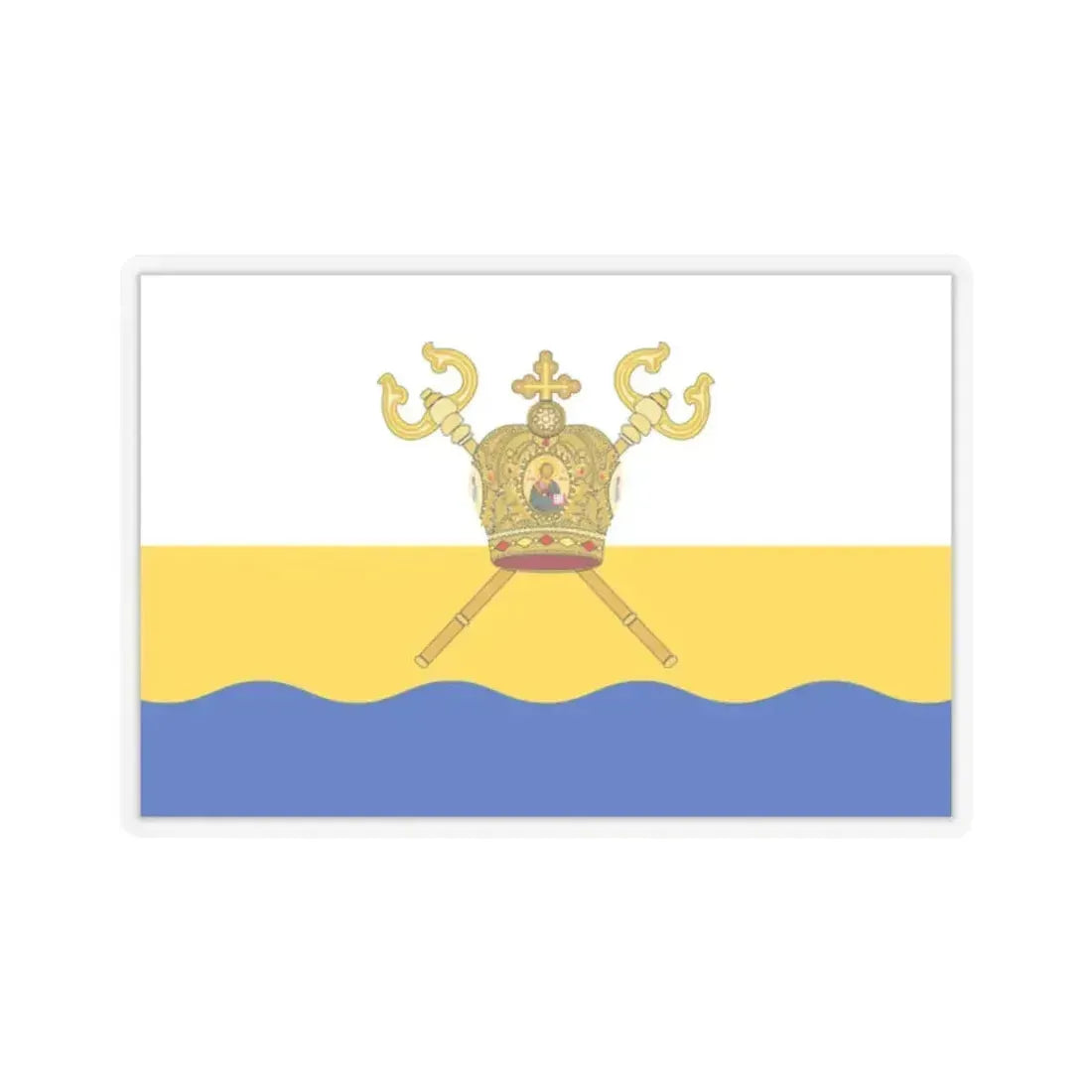 Flag of Mykolaiv Oblast Ukraine - STICKER Vinyl Kiss-Cut Decal 2 Inch Transparent - The Sticker Space
