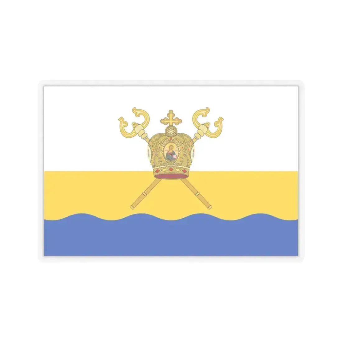 Flag of Mykolaiv Oblast Ukraine - STICKER Vinyl Kiss-Cut Decal 3 Inch Transparent - The Sticker Space