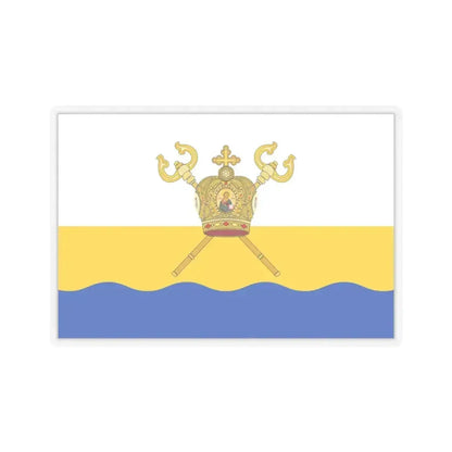 Flag of Mykolaiv Oblast Ukraine - STICKER Vinyl Kiss-Cut Decal 3 Inch Transparent - The Sticker Space
