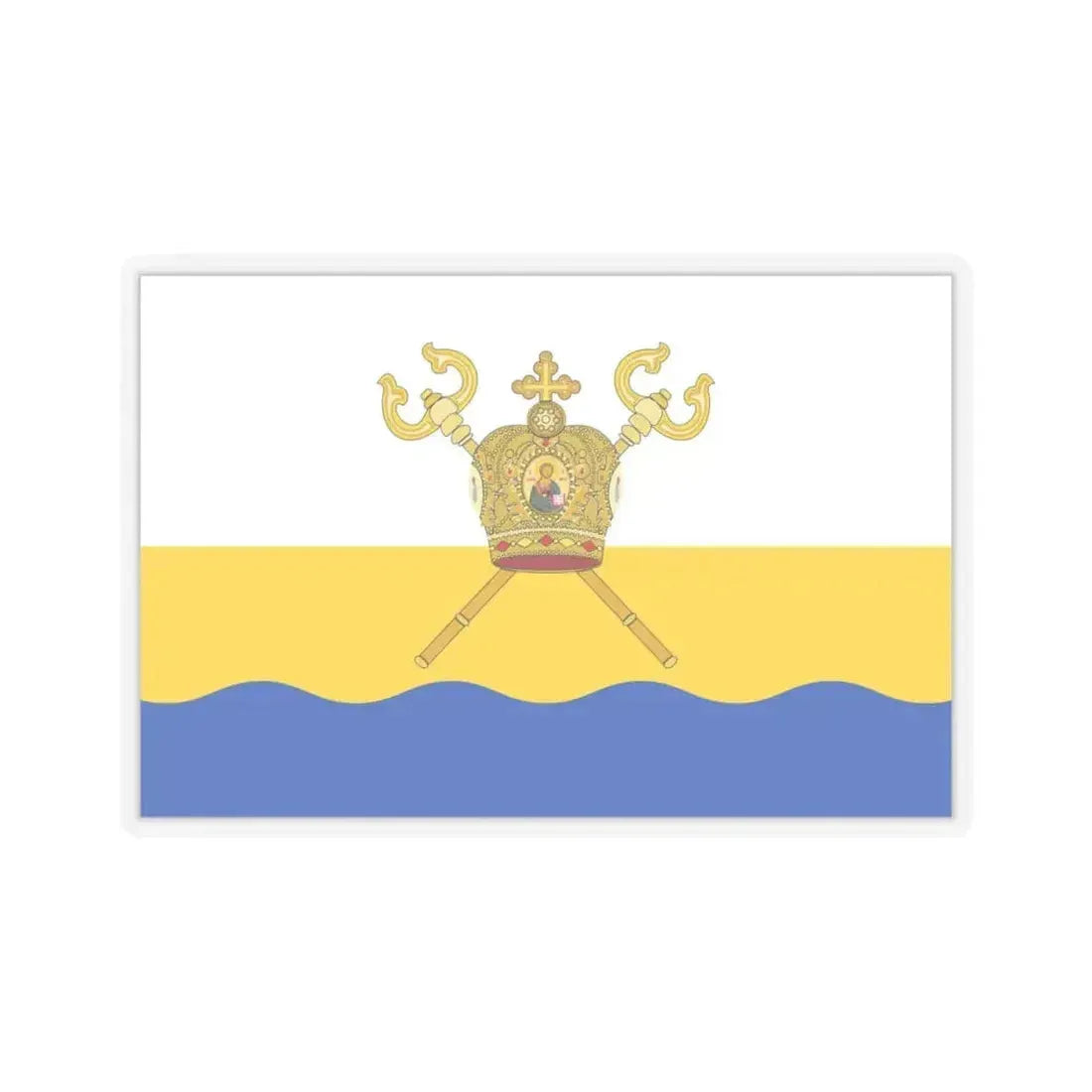 Flag of Mykolaiv Oblast Ukraine - STICKER Vinyl Kiss-Cut Decal 4 Inch Transparent - The Sticker Space