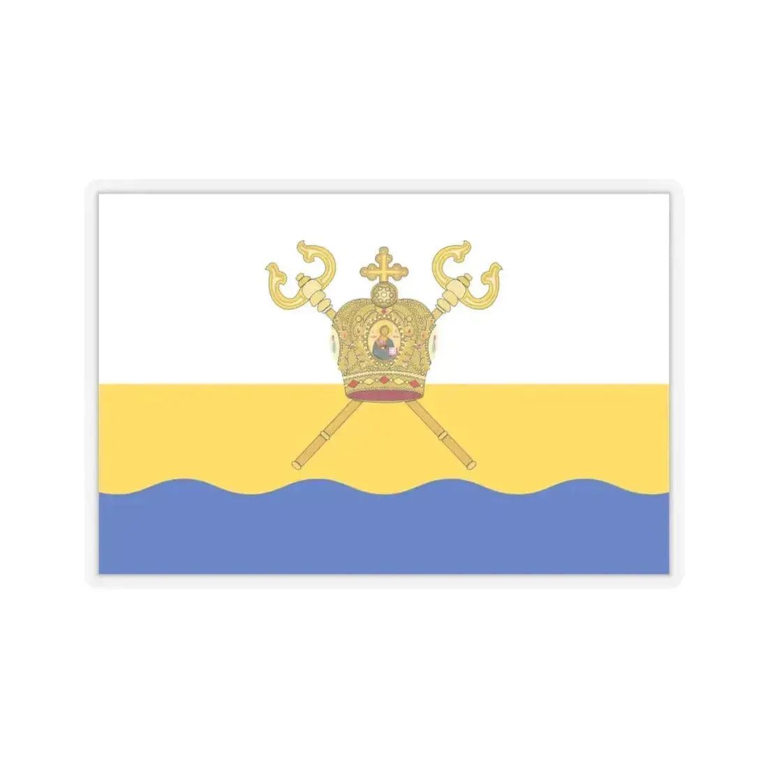 Flag of Mykolaiv Oblast Ukraine - STICKER Vinyl Kiss-Cut Decal 6 Inch Transparent - The Sticker Space