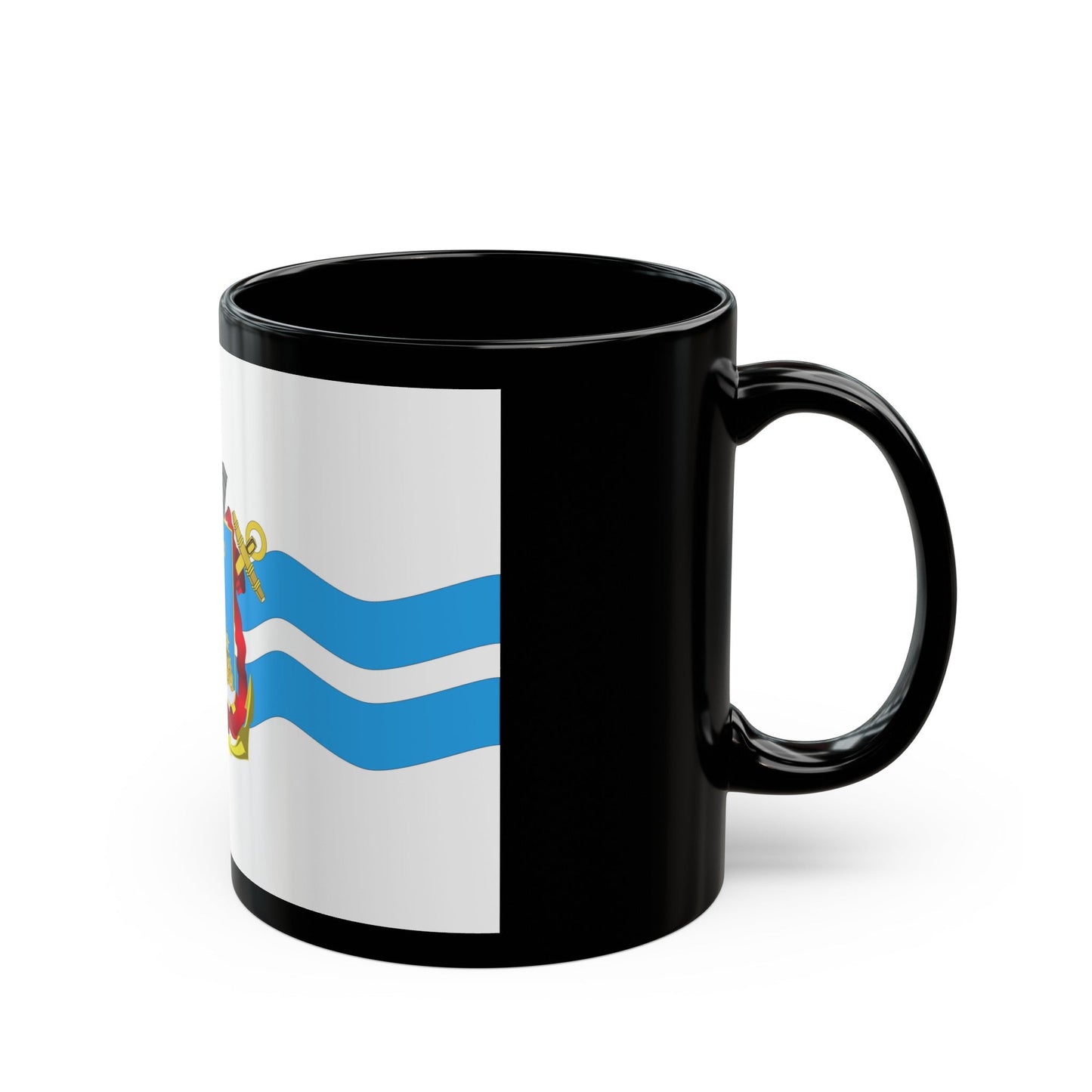 Flag of Mykolaiv Ukraine - Black Coffee Mug-The Sticker Space