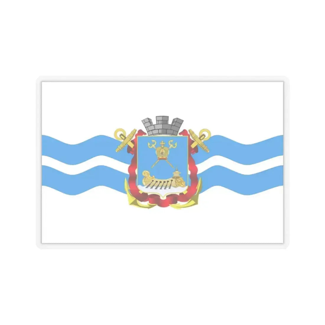 Flag of Mykolaiv Ukraine - STICKER Vinyl Kiss-Cut Decal 2 Inch Transparent - The Sticker Space
