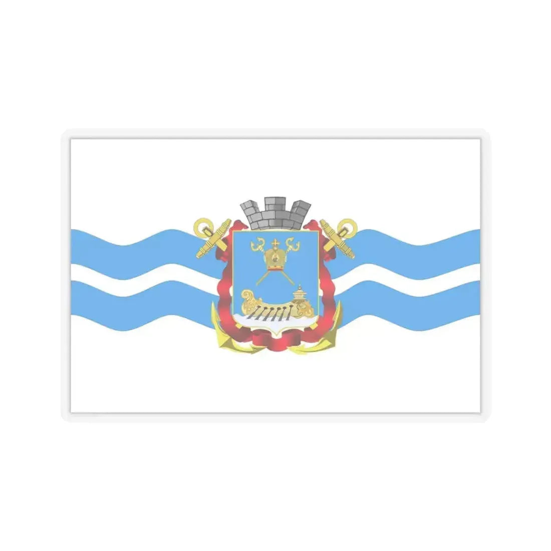Flag of Mykolaiv Ukraine - STICKER Vinyl Kiss-Cut Decal 3 Inch Transparent - The Sticker Space