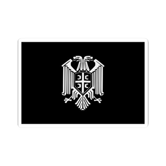 Flag of Nacionalni stroj (Serbia) STICKER Vinyl Kiss-Cut Decal 2 Inch White - The Sticker Space
