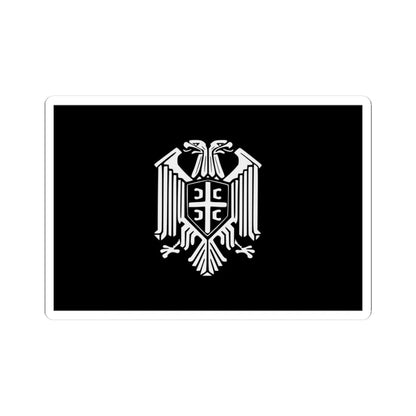 Flag of Nacionalni stroj (Serbia) STICKER Vinyl Kiss-Cut Decal 3 Inch White - The Sticker Space