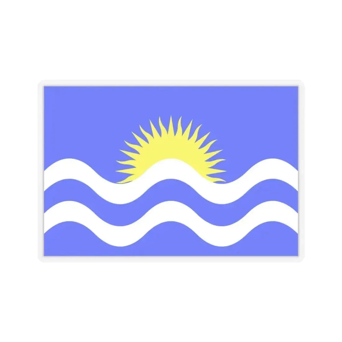 Flag of Nadur Malta - STICKER Vinyl Kiss-Cut Decal 3 Inch Transparent - The Sticker Space