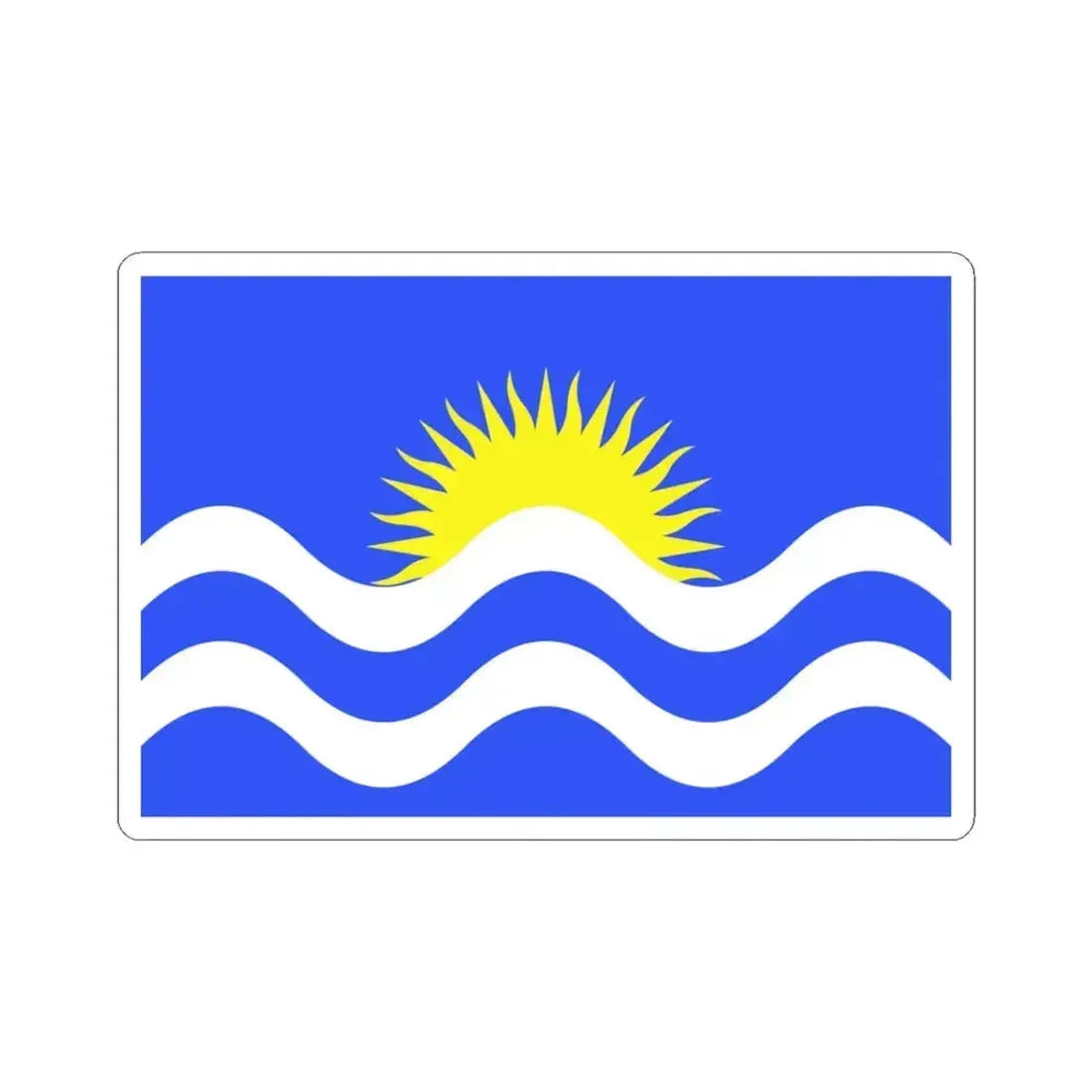 Flag of Nadur Malta - STICKER Vinyl Kiss-Cut Decal 3 Inch White - The Sticker Space