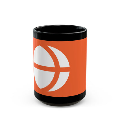 Flag of Nagano Prefecture Japan - Black Coffee Mug-15oz-The Sticker Space