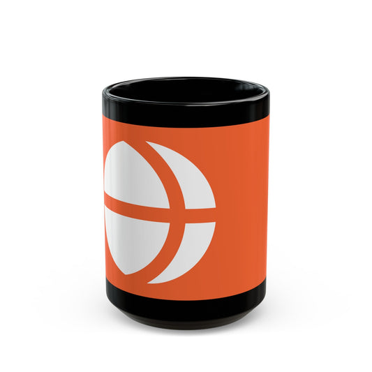 Flag of Nagano Prefecture Japan - Black Coffee Mug-15oz-The Sticker Space