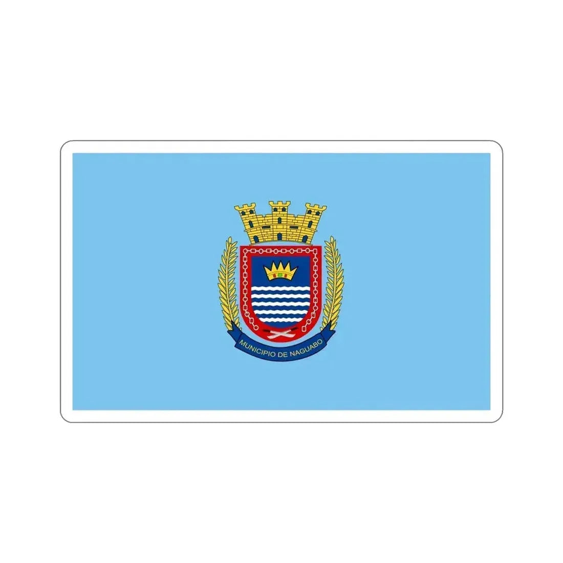 Flag of Naguabo Puerto Rico STICKER Vinyl Die-Cut Decal - The Sticker Space
