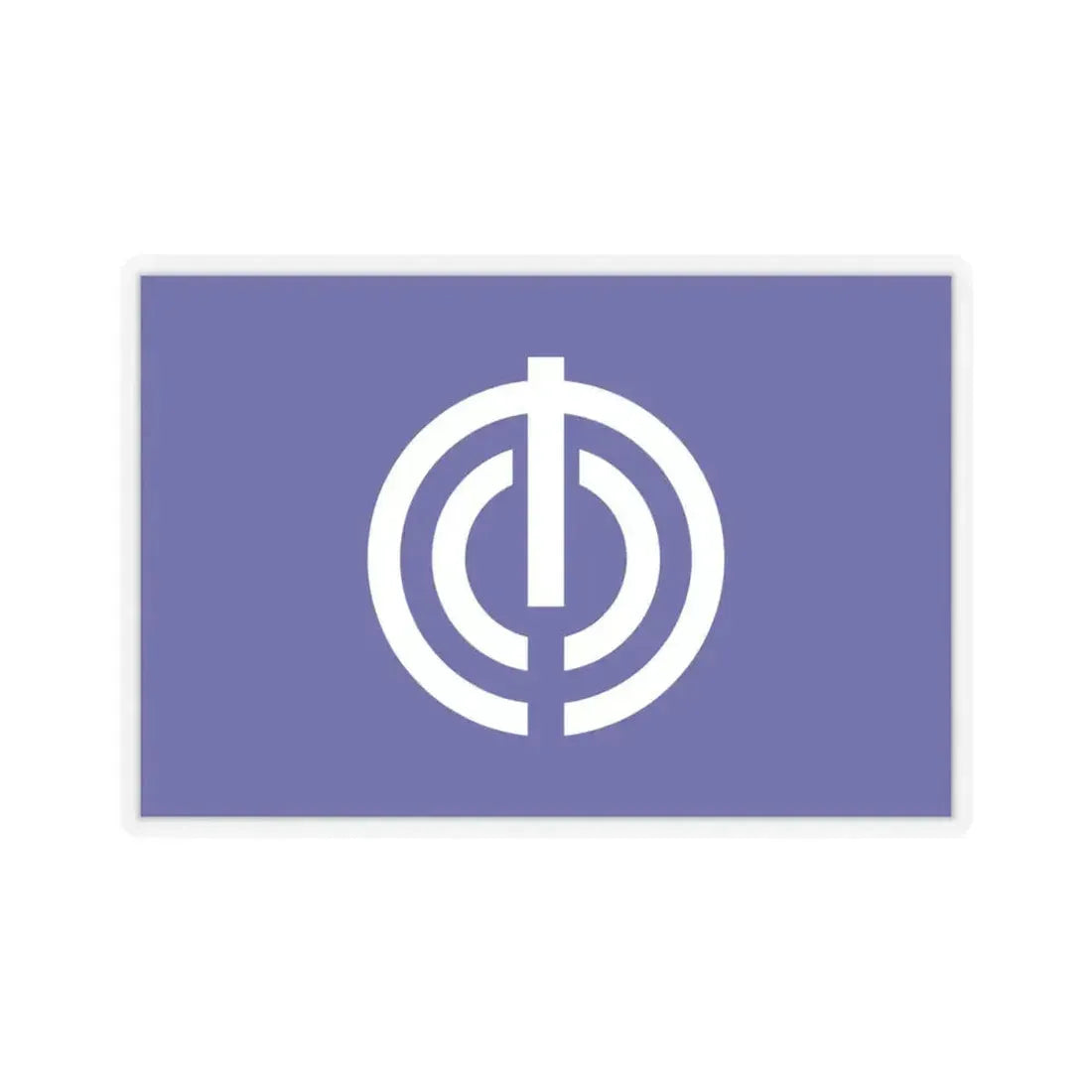 Flag of Naha Okinawa Japan - STICKER Vinyl Kiss-Cut Decal 4 Inch Transparent - The Sticker Space