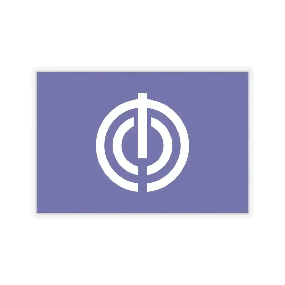 Flag of Naha Okinawa Japan - STICKER Vinyl Kiss-Cut Decal 6 Inch Transparent - The Sticker Space