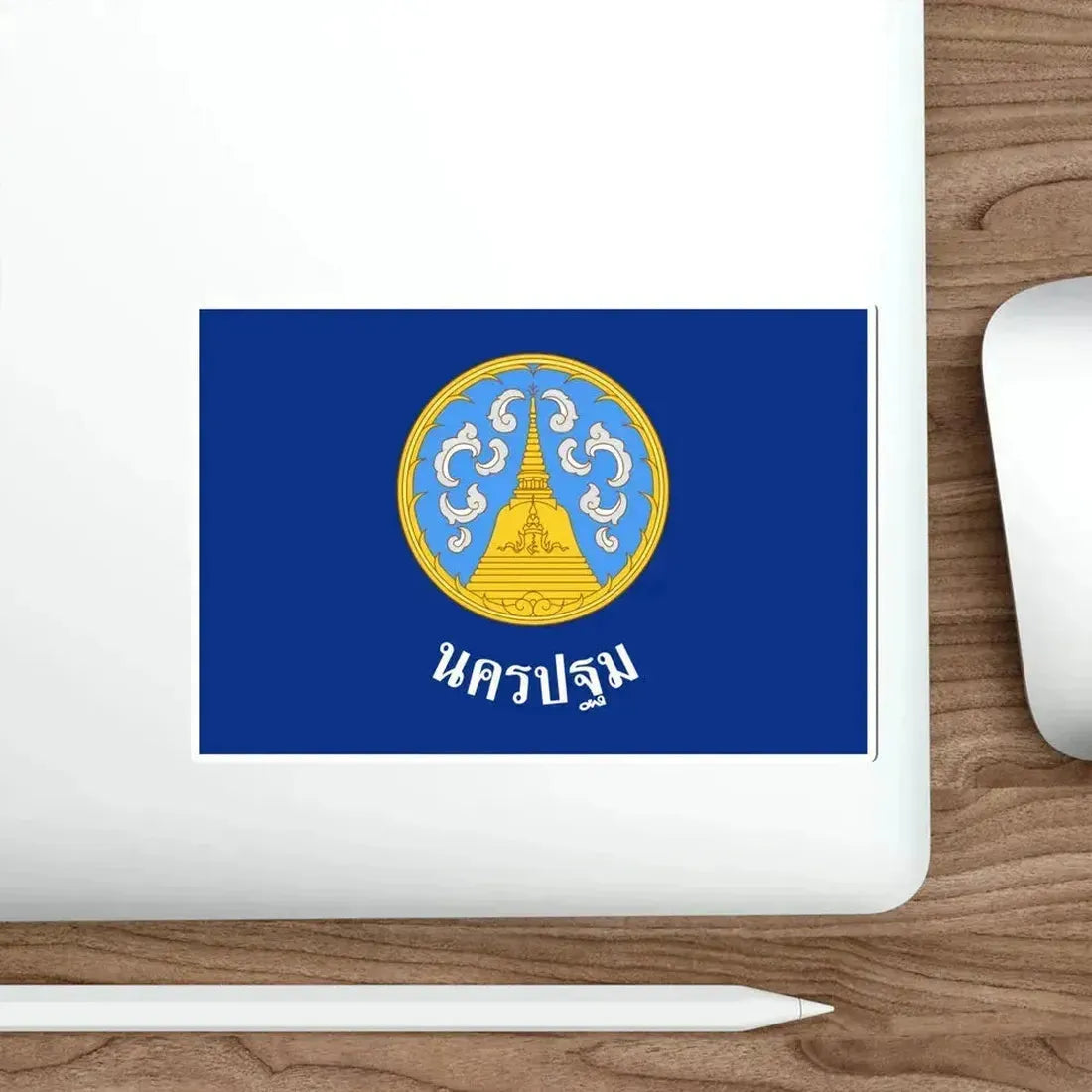 Flag of Nakhon Pathom Province Thailand STICKER Vinyl Die-Cut Decal - The Sticker Space