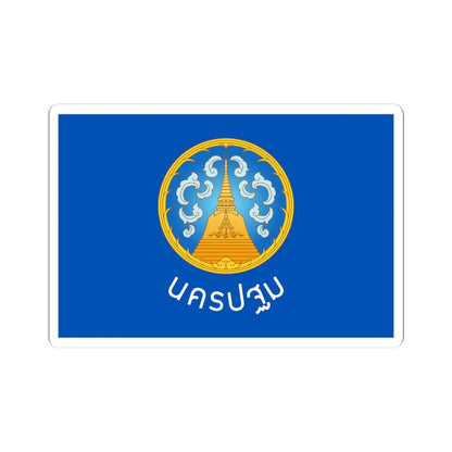 Flag of Nakhon Pathom (Thailand) STICKER Vinyl Kiss-Cut Decal 4 Inch White - The Sticker Space