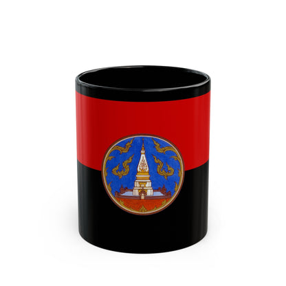 Flag of Nakhon Phanom Province Thailand - Black Coffee Mug-11oz-The Sticker Space