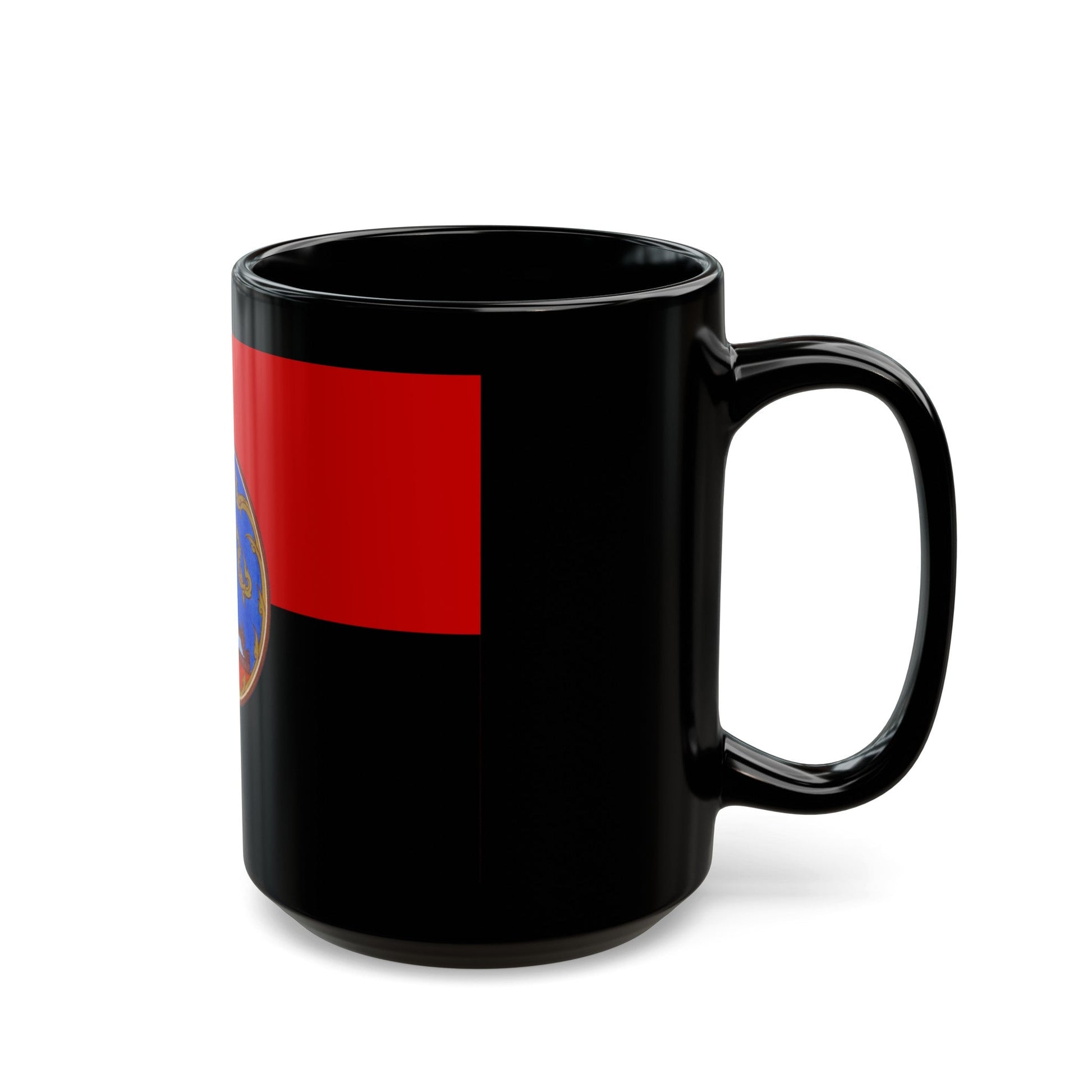 Flag of Nakhon Phanom Province Thailand - Black Coffee Mug-The Sticker Space