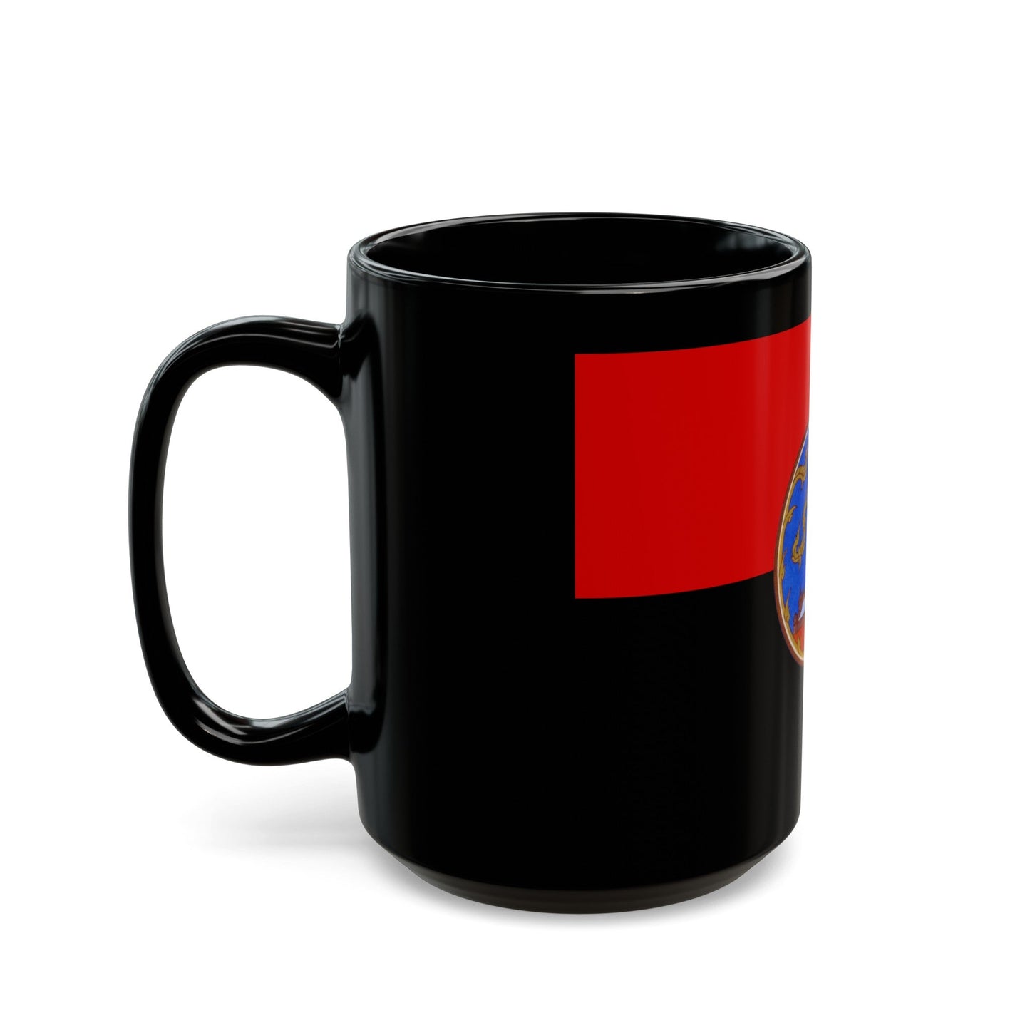 Flag of Nakhon Phanom Province Thailand - Black Coffee Mug-The Sticker Space