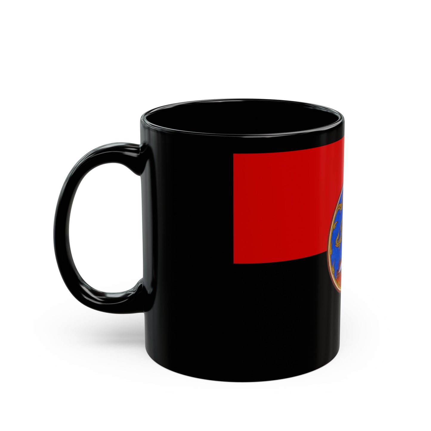 Flag of Nakhon Phanom Province Thailand - Black Coffee Mug-The Sticker Space