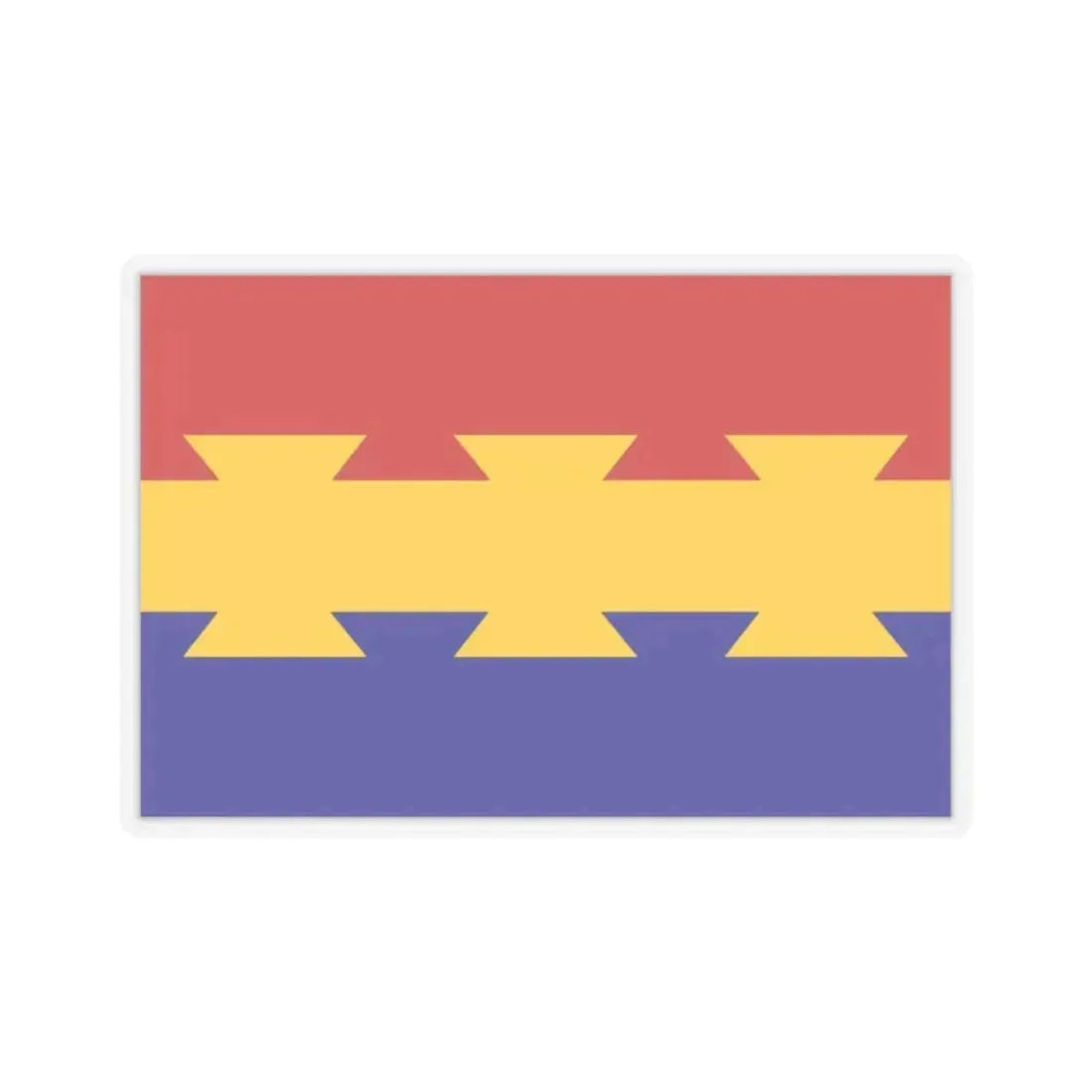 Flag of Nanticoke, Pennsylvania - STICKER Vinyl Kiss-Cut Decal 2 Inch Transparent - The Sticker Space