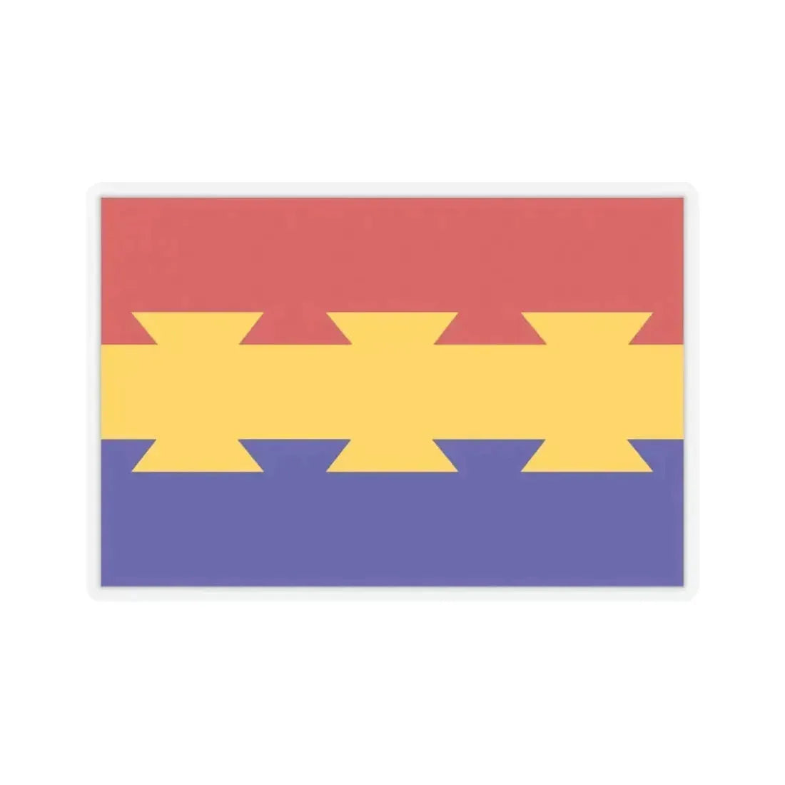 Flag of Nanticoke, Pennsylvania - STICKER Vinyl Kiss-Cut Decal 3 Inch Transparent - The Sticker Space