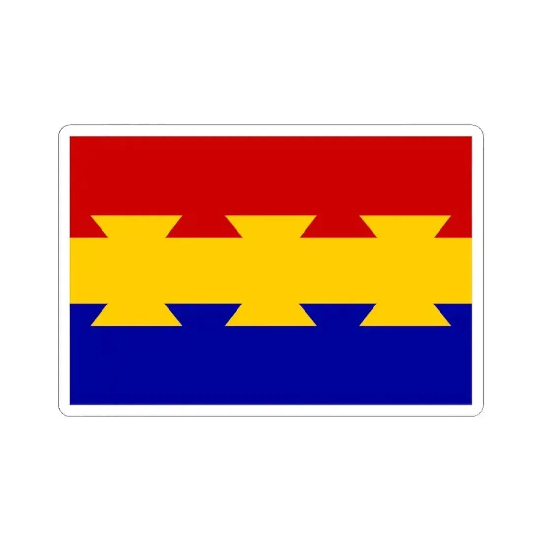 Flag of Nanticoke, Pennsylvania - STICKER Vinyl Kiss-Cut Decal 3 Inch White - The Sticker Space