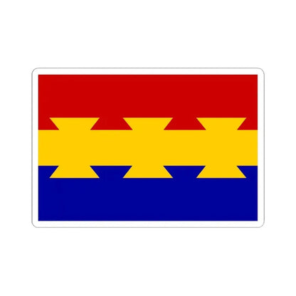 Flag of Nanticoke, Pennsylvania - STICKER Vinyl Kiss-Cut Decal 3 Inch White - The Sticker Space