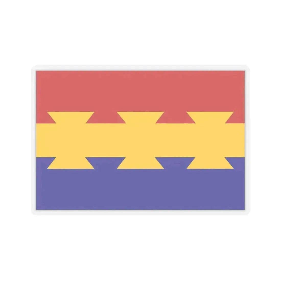 Flag of Nanticoke, Pennsylvania - STICKER Vinyl Kiss-Cut Decal 4 Inch Transparent - The Sticker Space