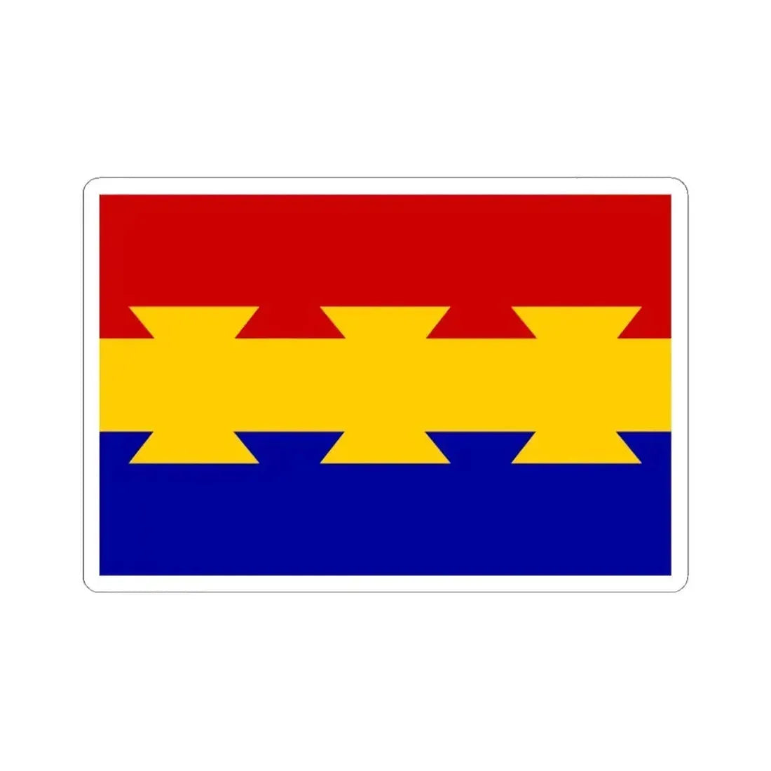 Flag of Nanticoke, Pennsylvania - STICKER Vinyl Kiss-Cut Decal 4 Inch White - The Sticker Space