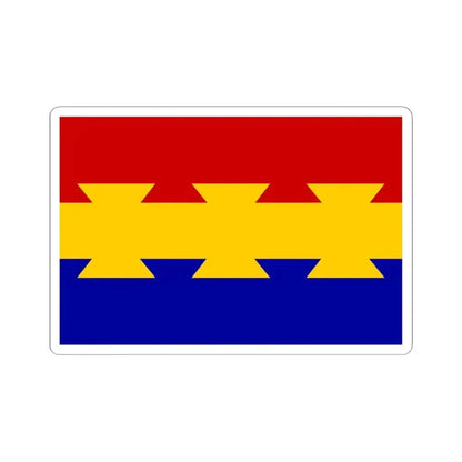 Flag of Nanticoke, Pennsylvania - STICKER Vinyl Kiss-Cut Decal 4 Inch White - The Sticker Space