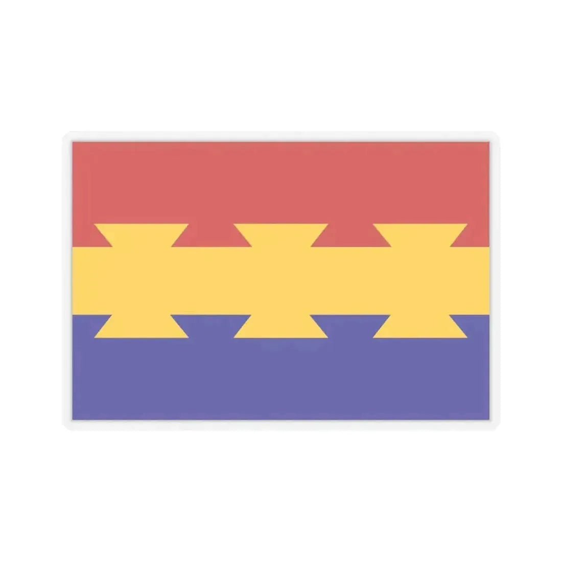 Flag of Nanticoke, Pennsylvania - STICKER Vinyl Kiss-Cut Decal 6 Inch Transparent - The Sticker Space