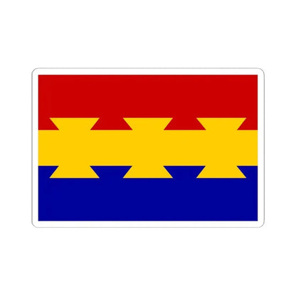 Flag of Nanticoke, Pennsylvania - STICKER Vinyl Kiss-Cut Decal 6 Inch White - The Sticker Space