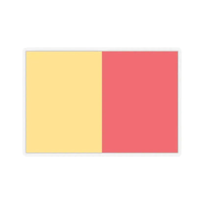 Flag of Naples Italy - STICKER Vinyl Kiss-Cut Decal 2 Inch Transparent - The Sticker Space