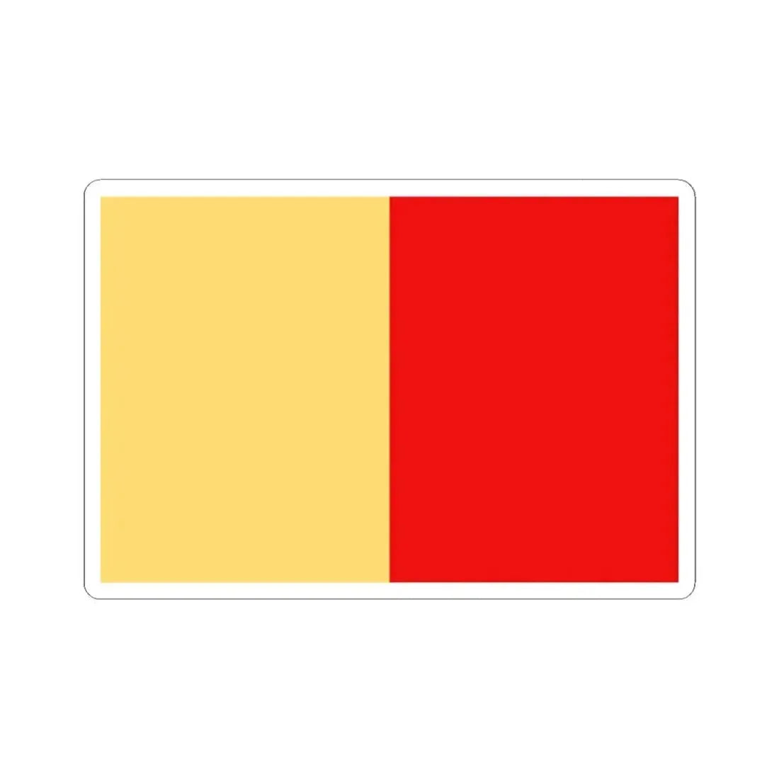 Flag of Naples Italy - STICKER Vinyl Kiss-Cut Decal 2 Inch White - The Sticker Space