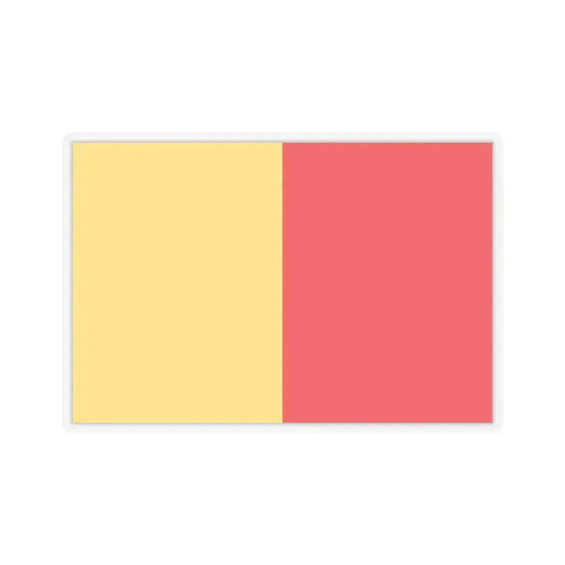 Flag of Naples Italy - STICKER Vinyl Kiss-Cut Decal 3 Inch Transparent - The Sticker Space