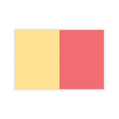 Flag of Naples Italy - STICKER Vinyl Kiss-Cut Decal 3 Inch Transparent - The Sticker Space