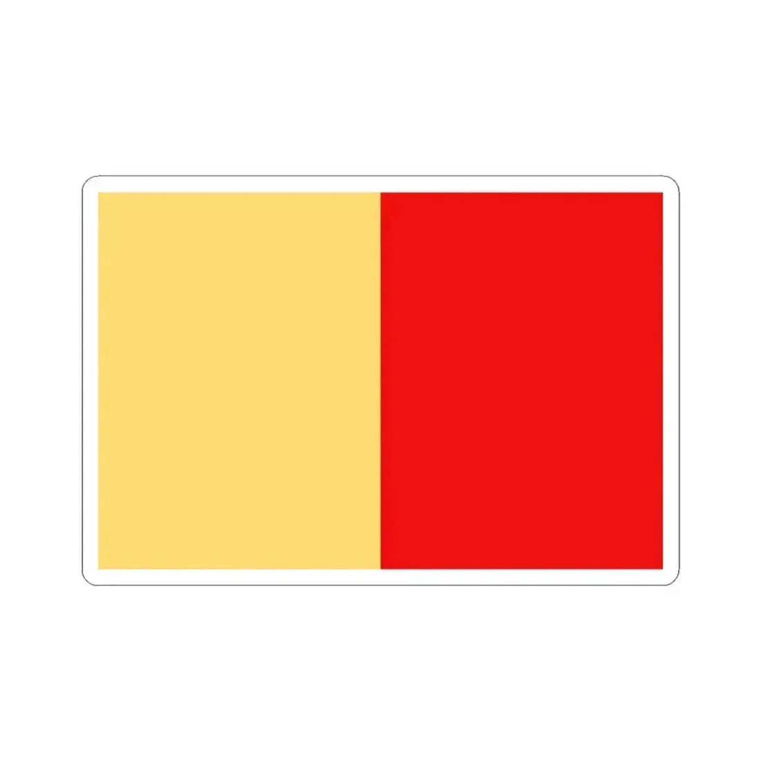 Flag of Naples Italy - STICKER Vinyl Kiss-Cut Decal 3 Inch White - The Sticker Space
